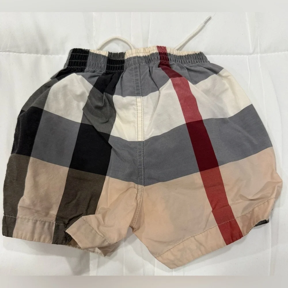 Burberry Kids Checkered Shorts - Black, Gray, Red, Tan
